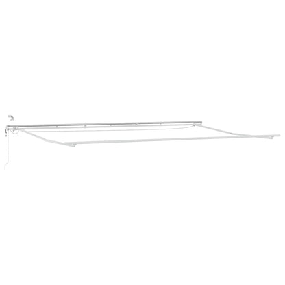 Inklapbaar Zonnescherm Wit 600 × 350 Cm Polyester En Metaal