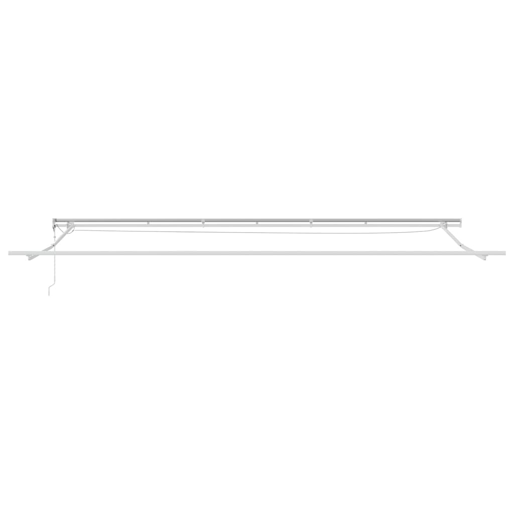 Inklapbaar Zonnescherm Wit 600 × 350 Cm Polyester En Metaal
