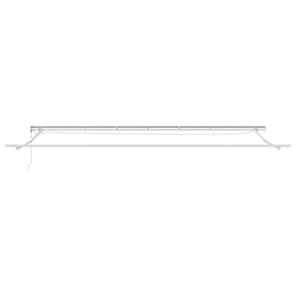 Inklapbaar Zonnescherm Wit 600 × 350 Cm Polyester En Metaal