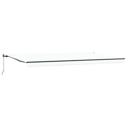 Uitschuifbare Luifel Polyester En Aluminium Wit