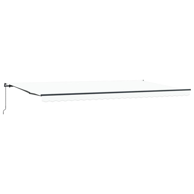 Uitschuifbare Luifel Polyester En Aluminium Wit