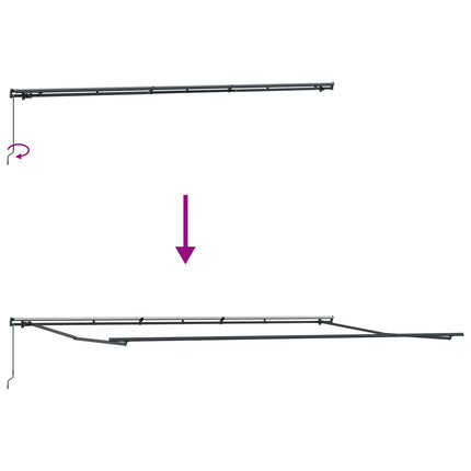 Uitschuifbare Luifel Polyester En Aluminium Wit