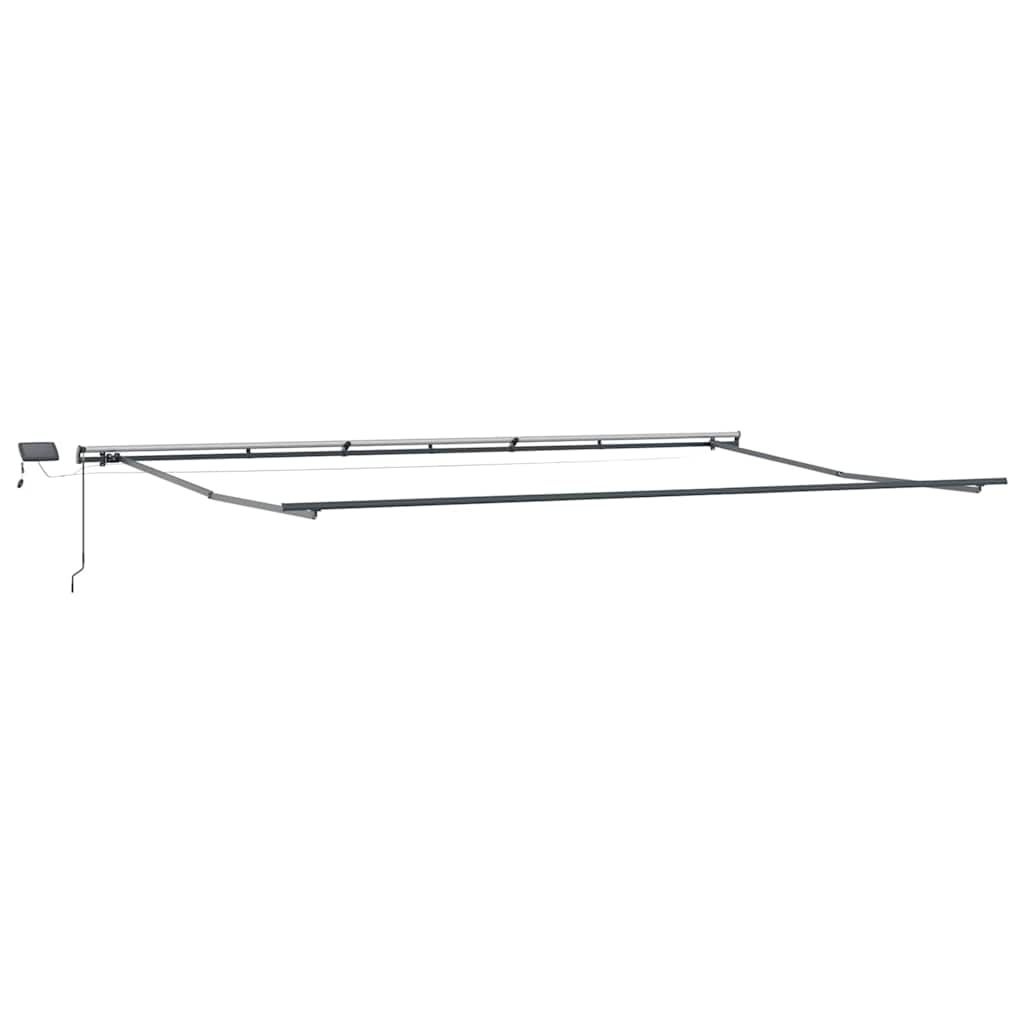 Inklapbaar Zonnescherm Wit 600 ×350 Cm Stof
