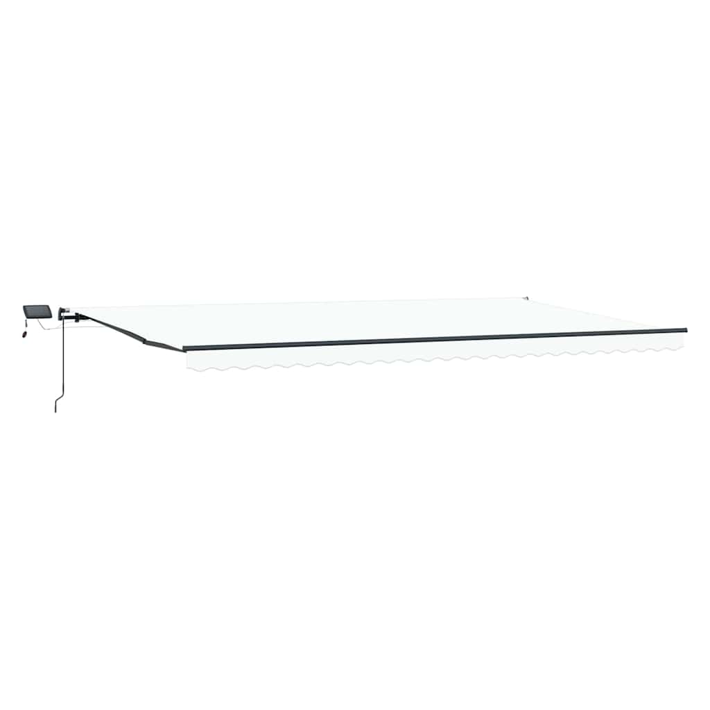 Inklapbaar Zonnescherm Wit 600 ×350 Cm Stof