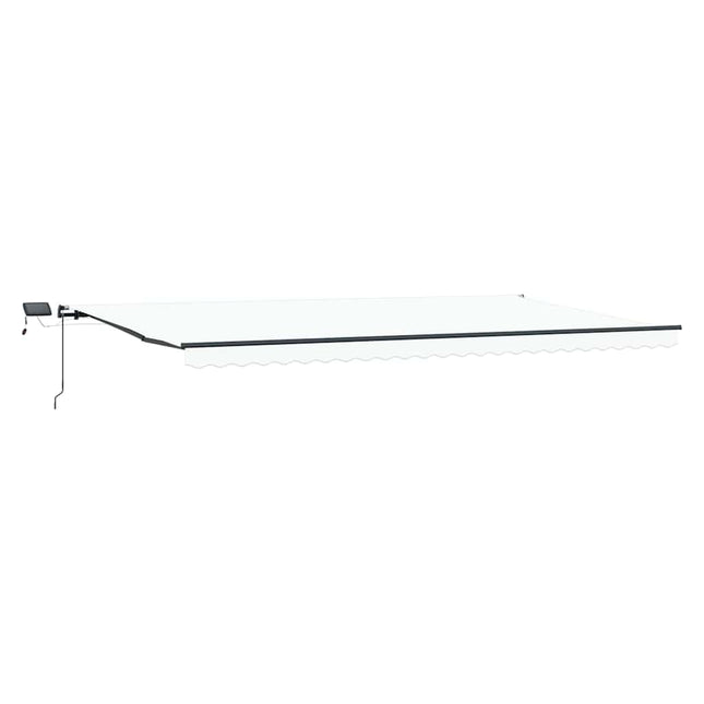 Inklapbaar Zonnescherm Wit 600 ×350 Cm Stof
