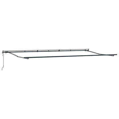 Inklapbaar Zonnescherm Wit 600 × 350 Cm Stof En Aluminium