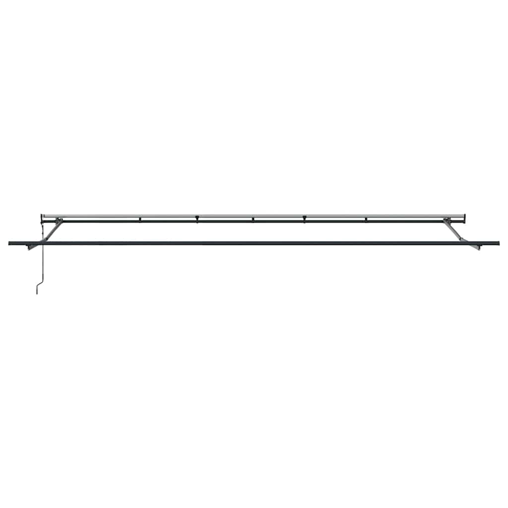 Inklapbaar Zonnescherm Wit 600 × 350 Cm Stof En Aluminium