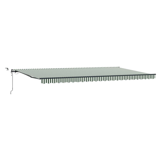 Luifeldoek 600 X 350 X 165 Cm Polyester Groen En Wit