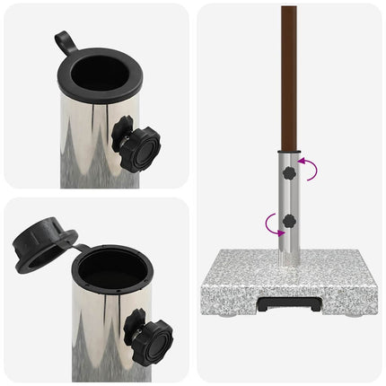 Parasolvoet 41 X 41 X 37 Cm Graniet