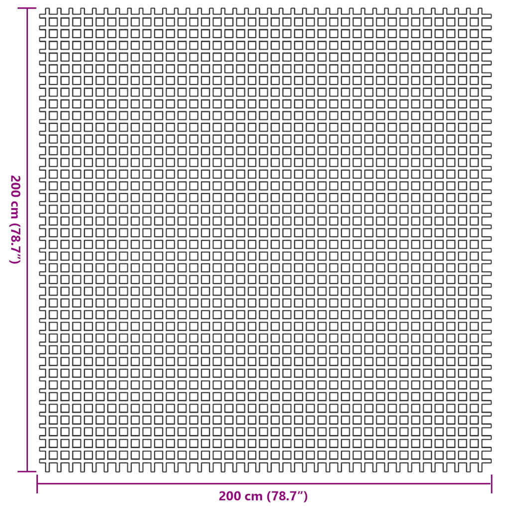 Tenttapijt Antraciet 200 x 200 cm Polyester