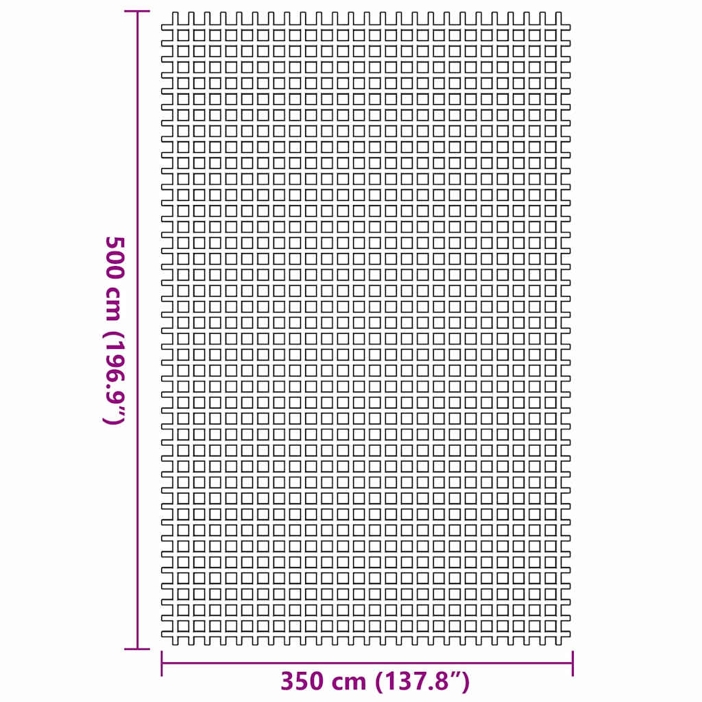 Tenttapijt Blauw 500 × 350 cm Polyester