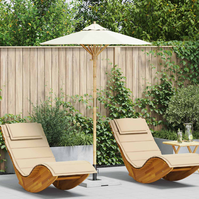 Tuinparasol Crème Wit Ø 270 X 260 Cm Bamboe