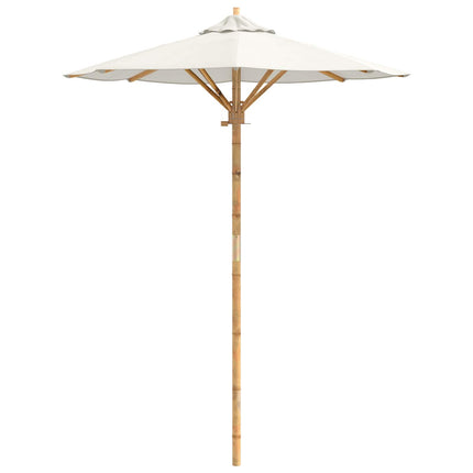 Tuinparasol Crème Wit Ø 150 X 210 Cm Bamboe