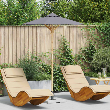 Tuinparasol Crème Wit Ø 150 X 210 Cm Bamboe