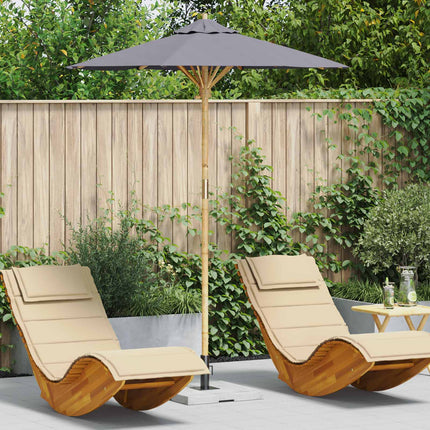 Tuinparasol Crème Wit Ø 150 X 210 Cm Bamboe