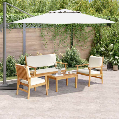 Tuinbankenset 6 Pcs Bruin Massief Acaciahout