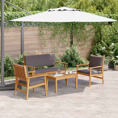 Tuinbankenset 6 Pcs Bruin Massief Acaciahout