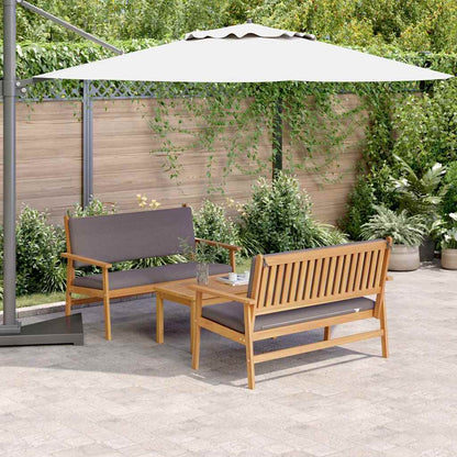 Tuinbankenset 6 Pcs Bruin Massief Acaciahout