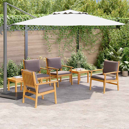 Tuinbankenset 6 Pcs Bruin Massief Acaciahout