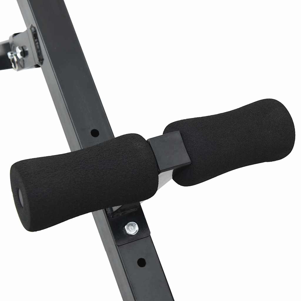 Hyperextension Bank Zwart 100,5 X 70 X 78 Cm Gepoedercoat Staal