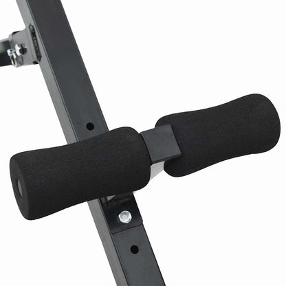 Hyperextension Bank Zwart 100,5 X 70 X 78 Cm Gepoedercoat Staal