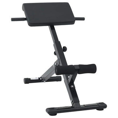 Hyperextension Bank Zwart 100,5 X 70 X 78 Cm Gepoedercoat Staal