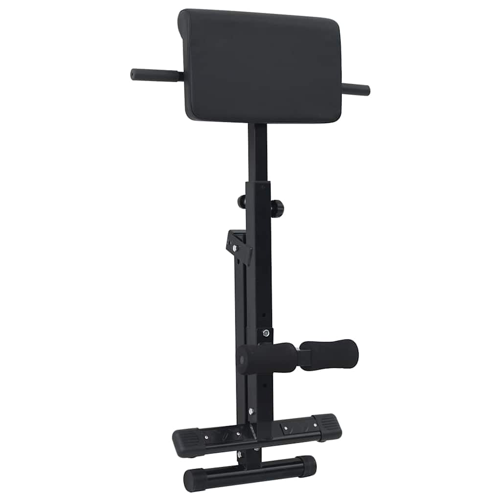 Hyperextension Bank Zwart 100,5 X 70 X 78 Cm Gepoedercoat Staal