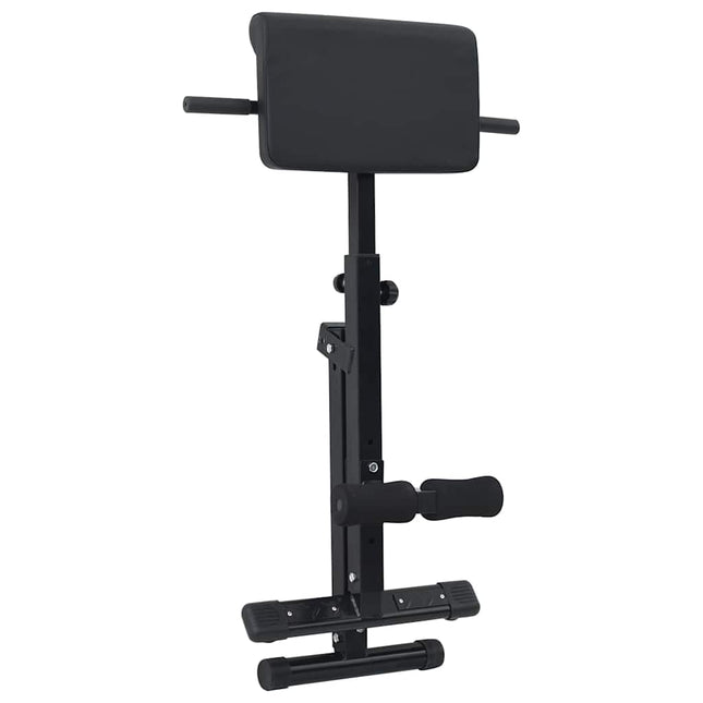 Hyperextension Bank Zwart 100,5 X 70 X 78 Cm Gepoedercoat Staal