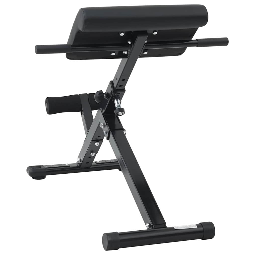 Hyperextension Bank Zwart 100,5 X 70 X 78 Cm Gepoedercoat Staal