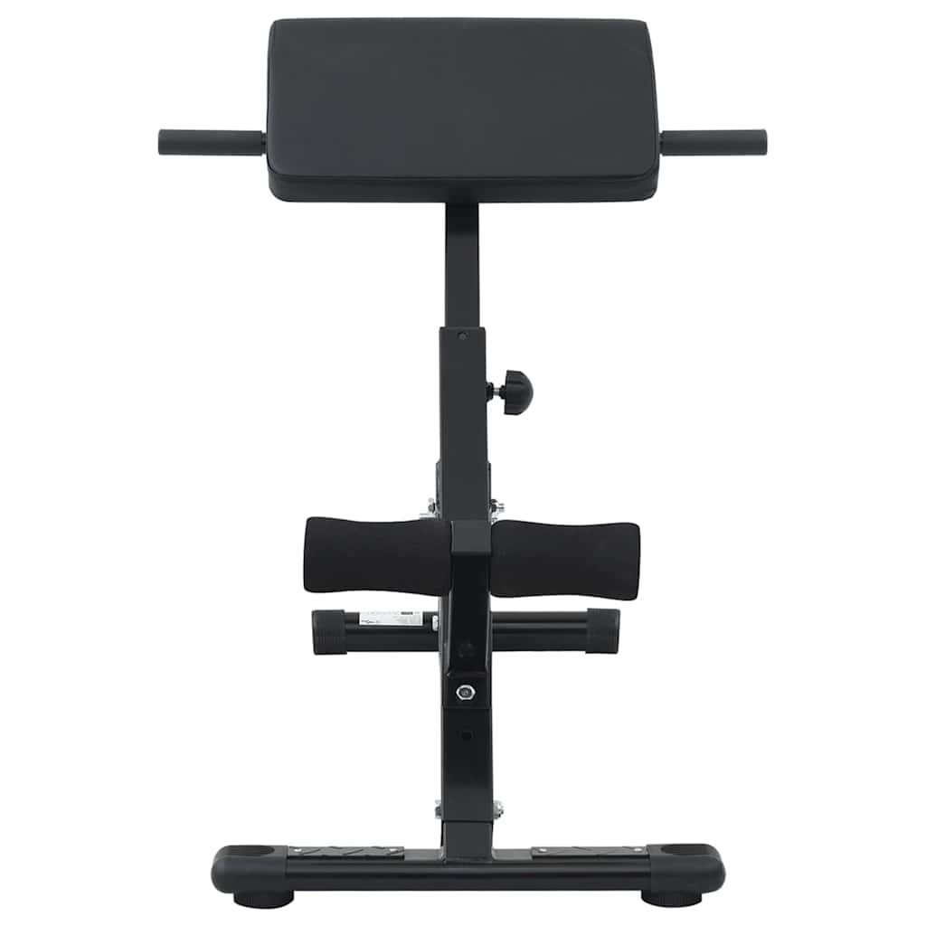 Hyperextension Bank Zwart 100,5 X 70 X 78 Cm Gepoedercoat Staal