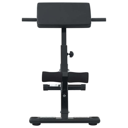 Hyperextension Bank Zwart 100,5 X 70 X 78 Cm Gepoedercoat Staal