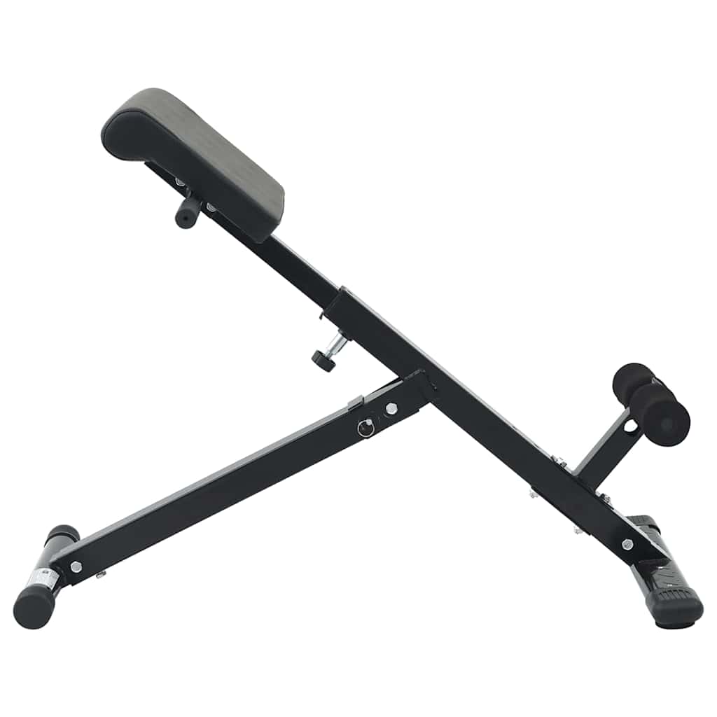 Hyperextension Bank Zwart 100,5 X 70 X 78 Cm Gepoedercoat Staal