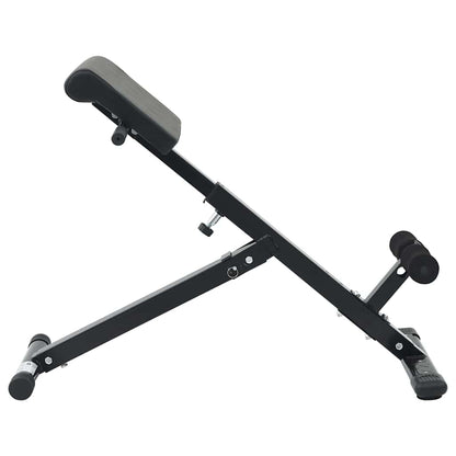 Hyperextension Bank Zwart 100,5 X 70 X 78 Cm Gepoedercoat Staal