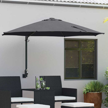 Tuinparasol 248 X 248 X 148 Cm Polyester En Staal