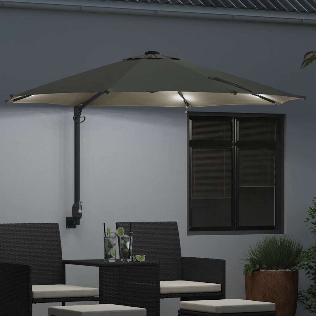 Tuinparasol 248 X 248 X 148 Cm Polyester En Staal