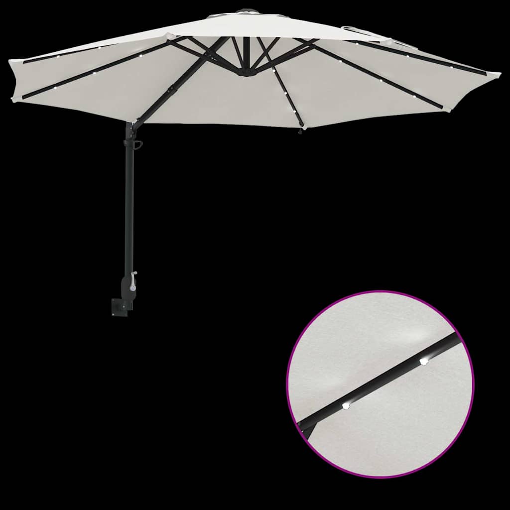 Tuinparasol 248 X 248 X 148 Cm Polyester En Staal