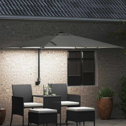 Tuinparasol 248,5 X 247,5 X 160 Cm Polyester En Staal