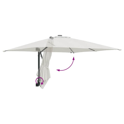 Tuinparasol 248,5 X 247,5 X 160 Cm Polyester En Staal