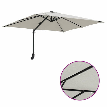 Tuinparasol 248,5 X 247,5 X 160 Cm Polyester En Staal