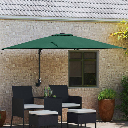 Tuinparasol 248,5 X 247,5 X 160 Cm Polyester En Staal