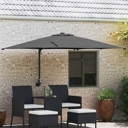Tuinparasol 248,5 X 247,5 X 160 Cm Polyester En Staal