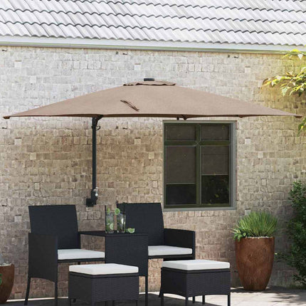 Tuinparasol 248,5 X 247,5 X 160 Cm Polyester En Staal