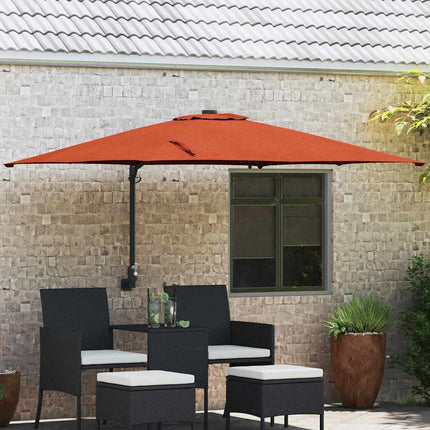 Tuinparasol 248,5 X 247,5 X 160 Cm Polyester En Staal