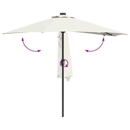 Tuinparasol 294 X 150 X 223 Cm Polyester En Staal