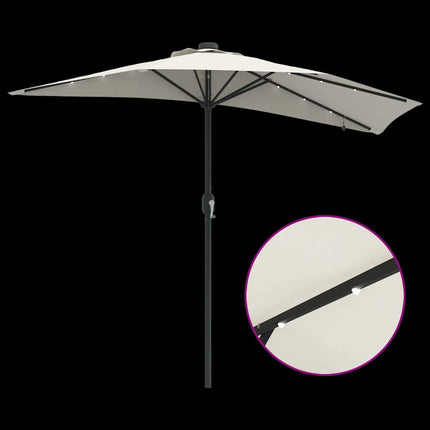 Tuinparasol 294 X 150 X 223 Cm Polyester En Staal