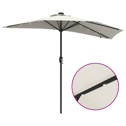 Tuinparasol 294 X 150 X 223 Cm Polyester En Staal