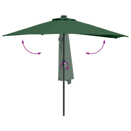 Tuinparasol 294 X 150 X 224 Cm Polyester En Staal
