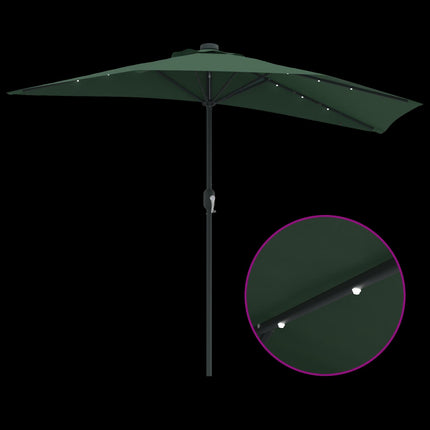 Tuinparasol 294 X 150 X 224 Cm Polyester En Staal