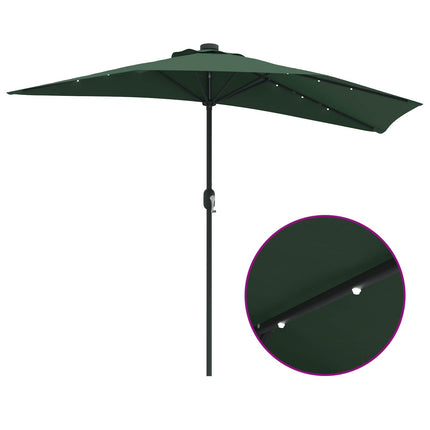Tuinparasol 294 X 150 X 224 Cm Polyester En Staal