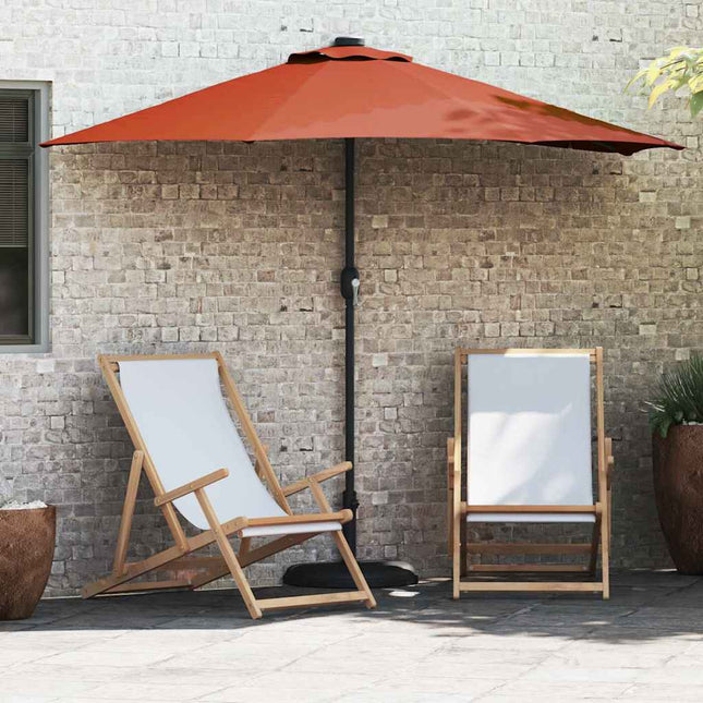 Tuinparasol 294 X 150 X 224 Cm Polyester En Staal